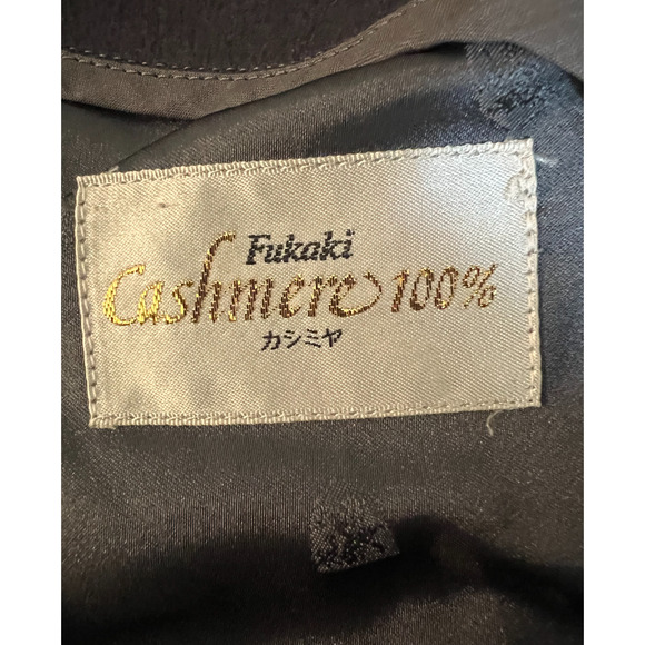 Mens Cashmere Coat Size L Size 48 Full Length Dark Gray Custom Made Overcoat - Picture 2 of 13